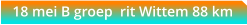 18 mei B groep  rit Wittem 88 km