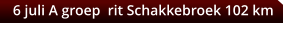 6 juli A groep  rit Schakkebroek 102 km